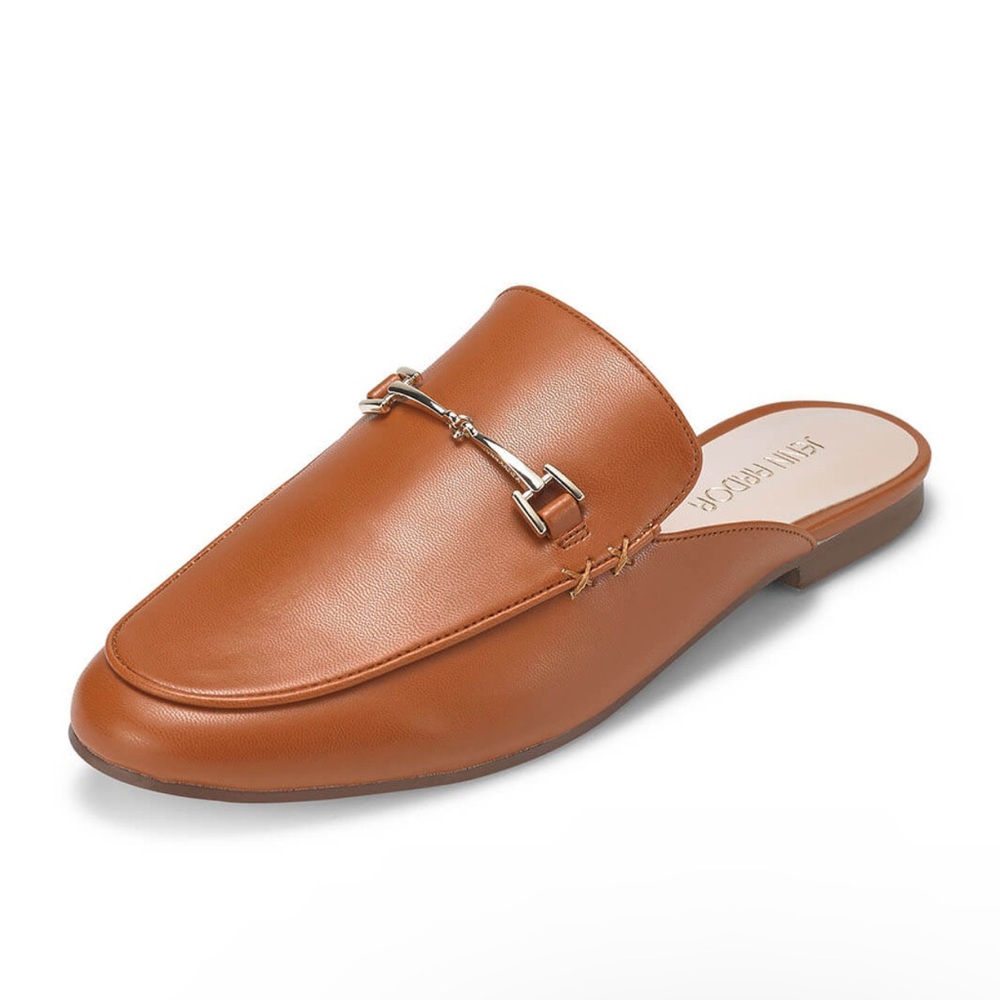Tan Leather Slip-On Loafers